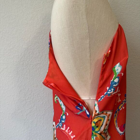 LAUREN RALPH LAUREN Black Label One Shoulder Blouse in Multi Floral Print - Picture 6 of 10